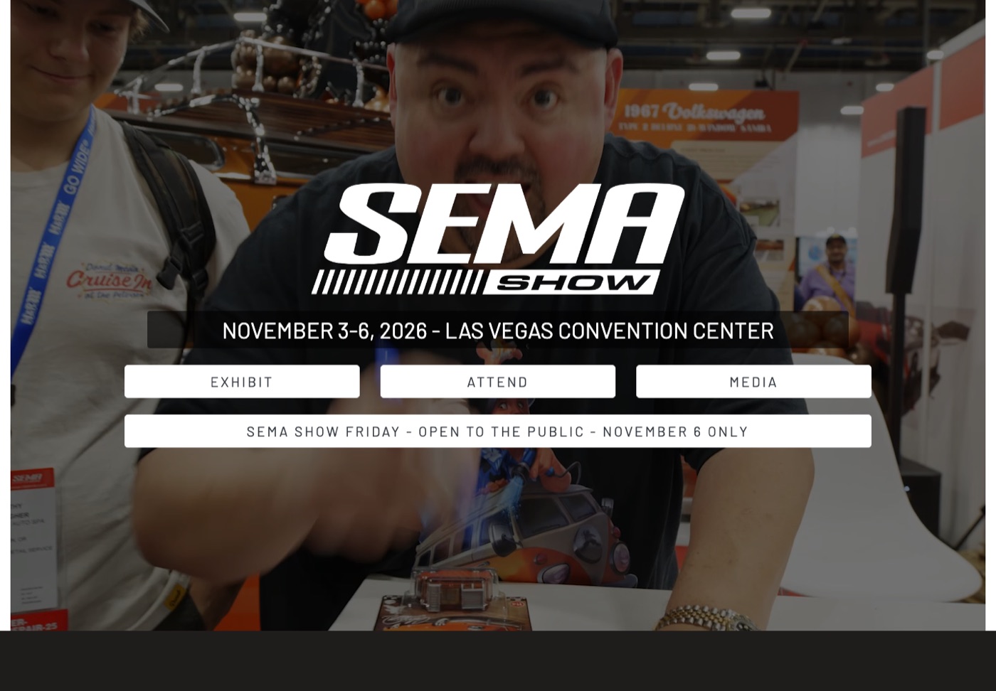 semashow.com — the SEMA Show platform I own end to end